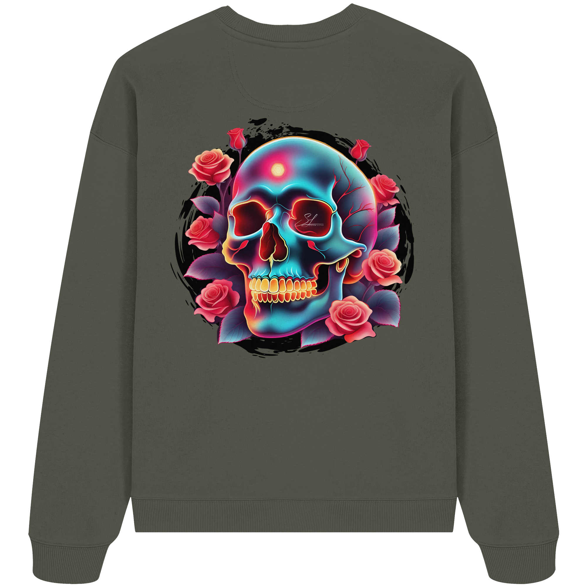 Sweat-shirt oversize bio Glow Skull