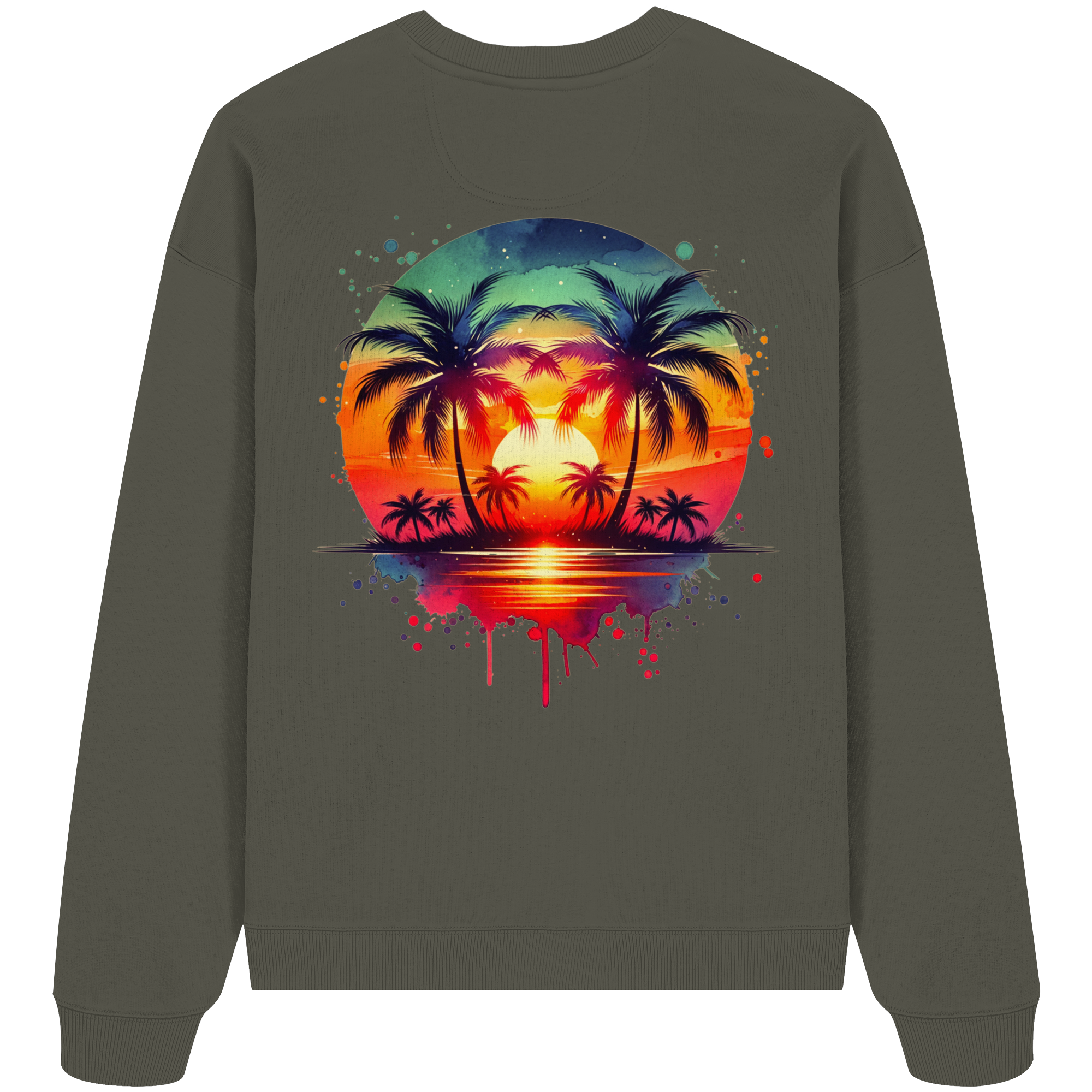Tropical Sunset - Organic Oversize Sweatshirt