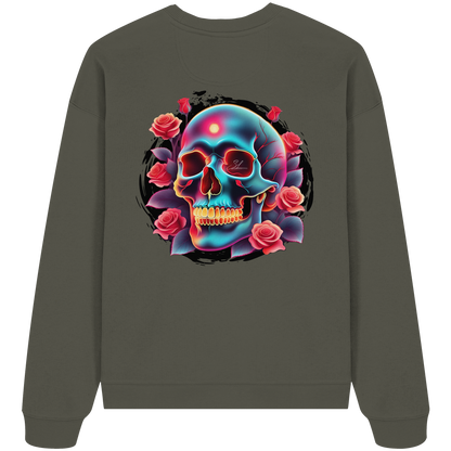 Glow Skull Design - Organic Oversize Sweatshirt