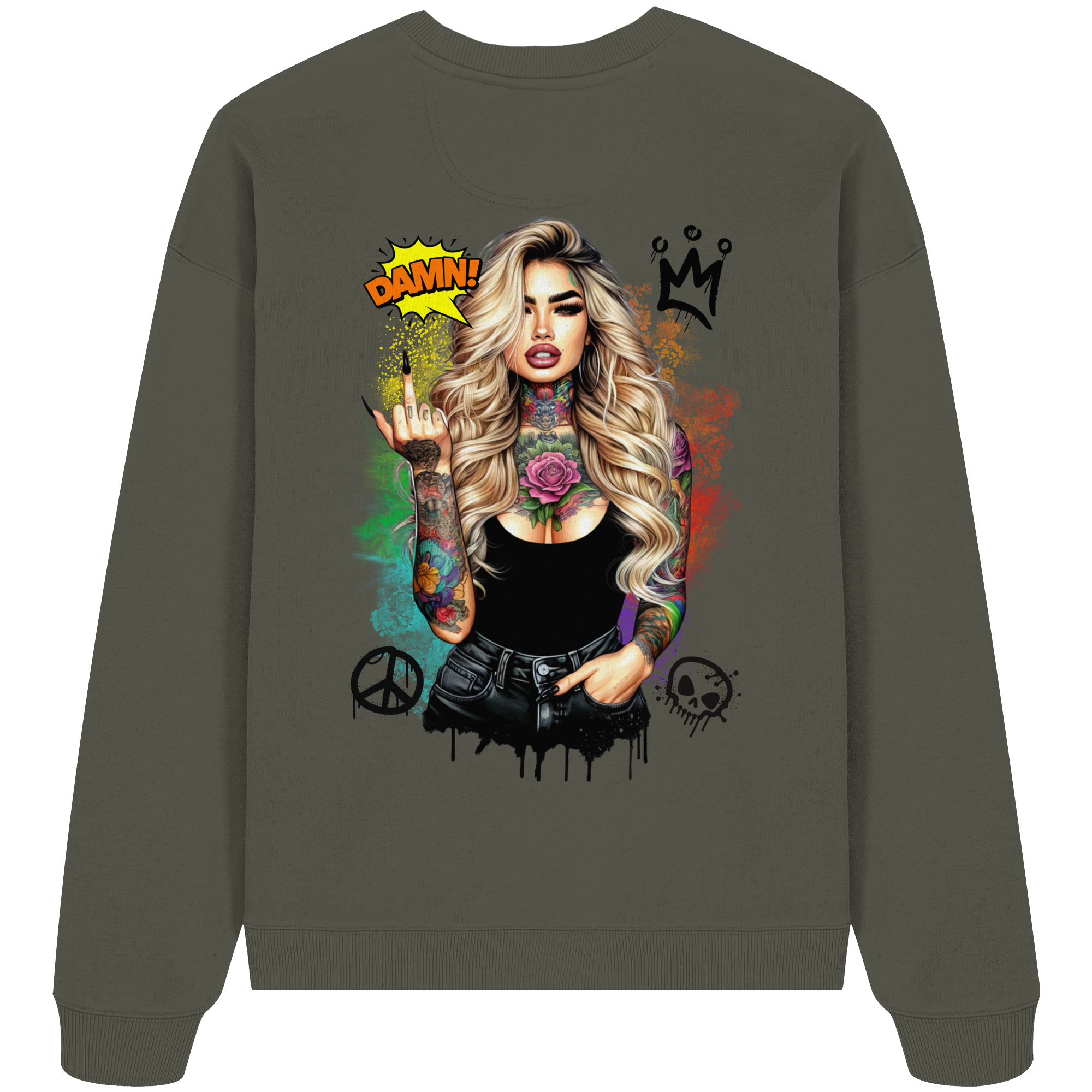 Ink Queen - Organic Oversize Sweatshirt
