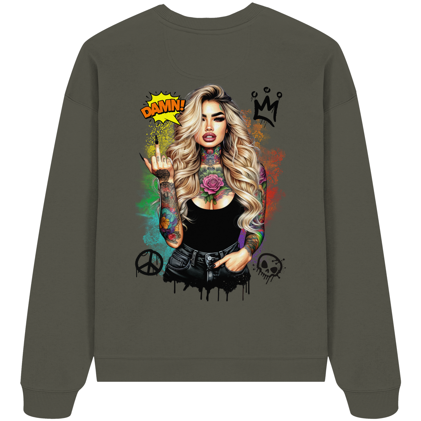 Ink Queen - Organic Oversize Sweatshirt