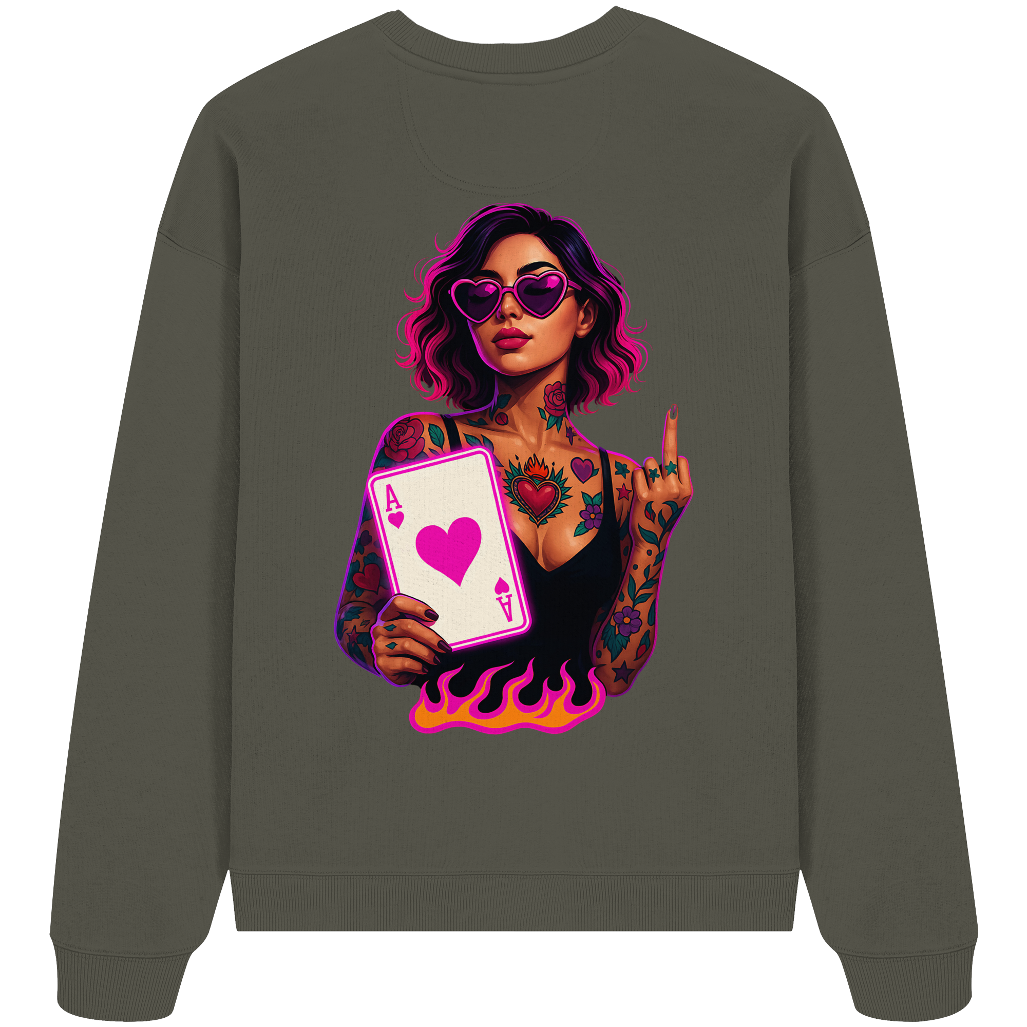 Queen of Hearts - Organic Oversize Sweatshirt