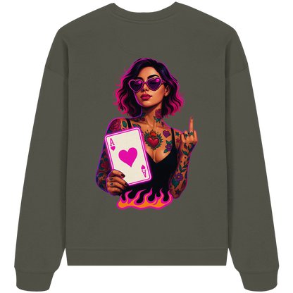 Queen of Hearts - Organic Oversize Sweatshirt