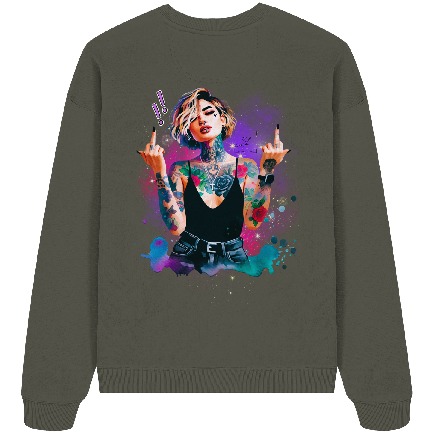 Rebel Rose - Sweat-shirt oversize bio