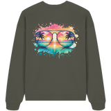 Tropical Sunset Glasses - Organic Oversized Sweatshirt