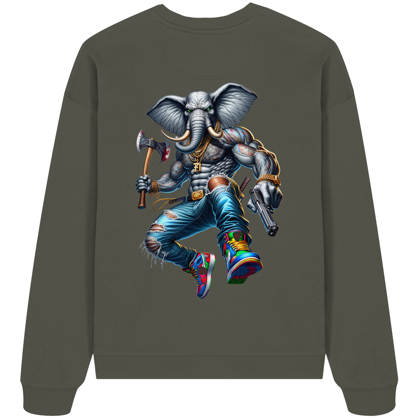 Street King Elefant - Organic Oversize Sweatshirt
