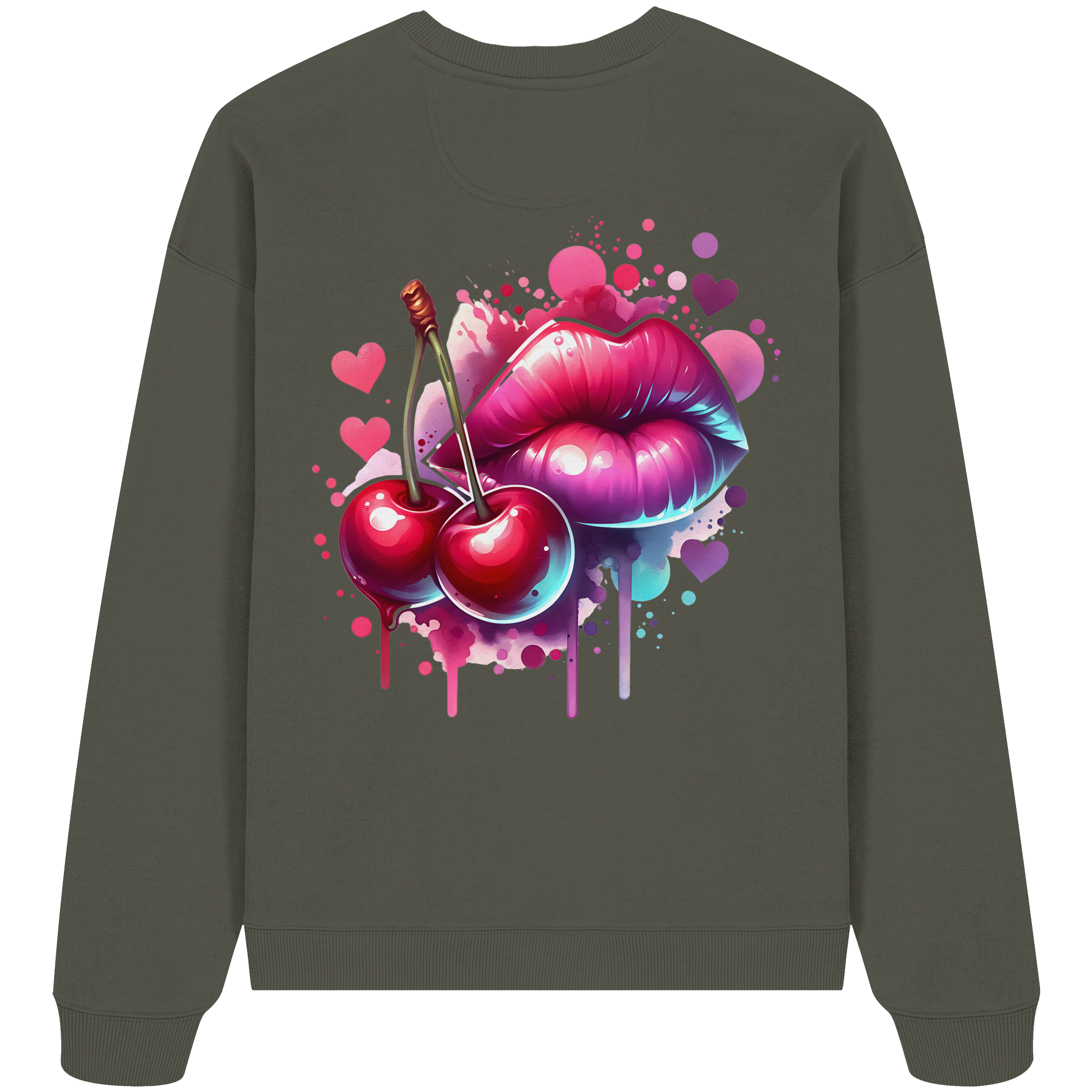 Cherry Kisses - Organic Oversize Sweatshirt