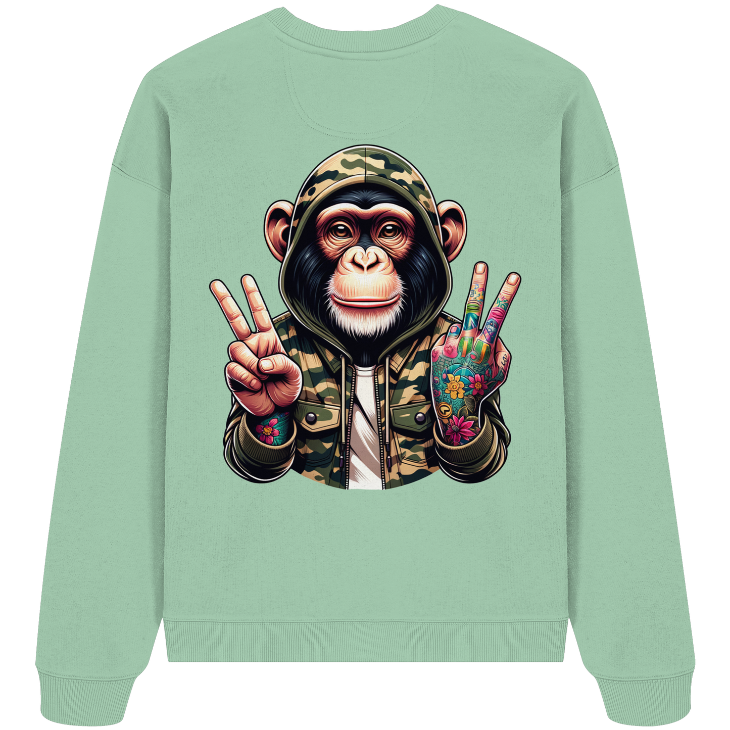 Jungle Ink Monkey - Organic Oversized Sweatshirt