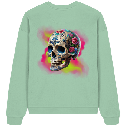 Floral Skull - Organic Oversized Sweatshirt