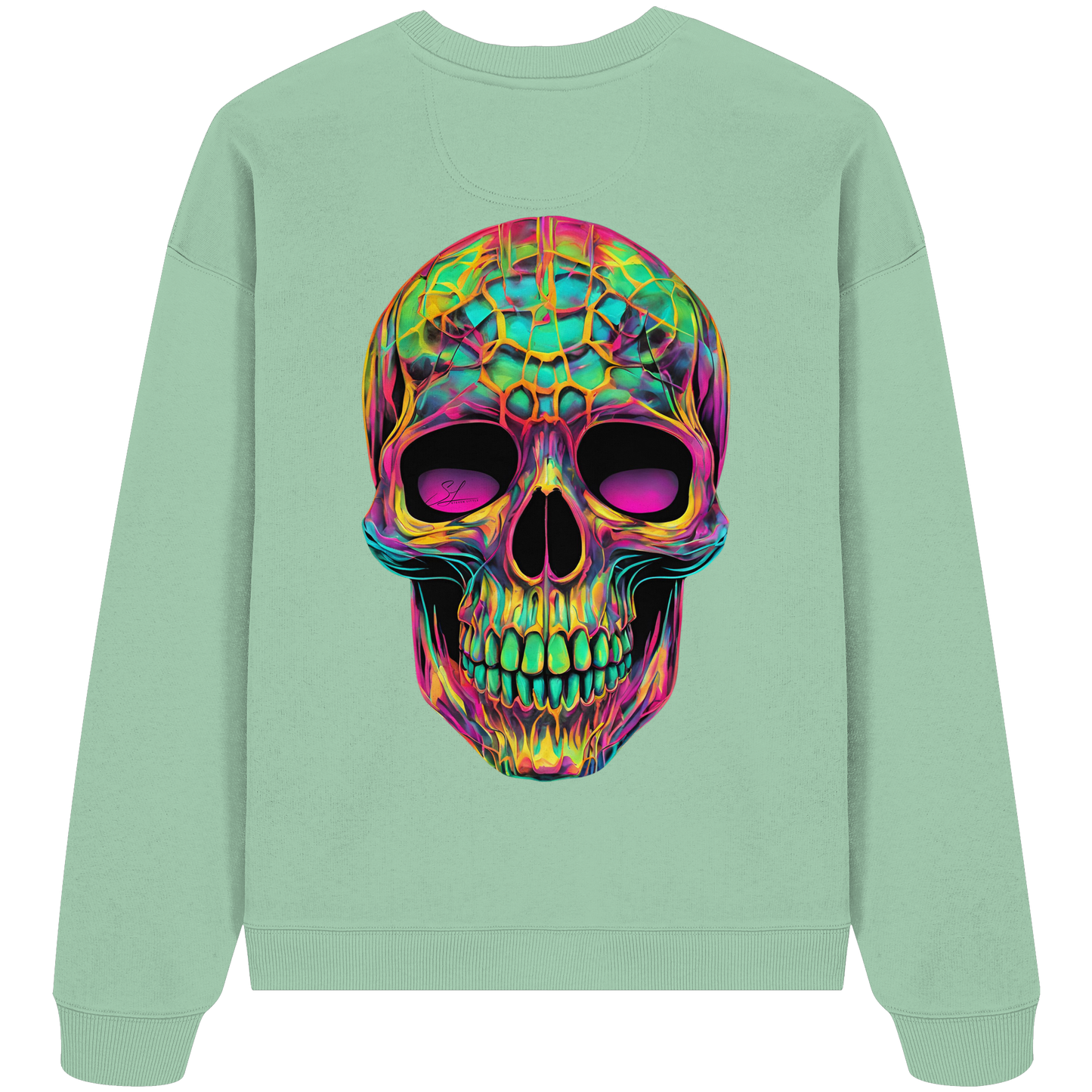 Psychedelic Skull - Organic Oversized Sweatshirt