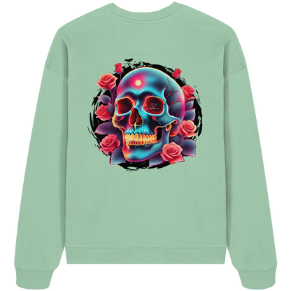 Glow Skull Design - Organic Oversize Sweatshirt