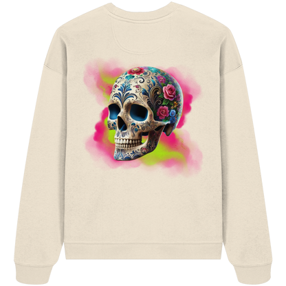 Floral Skull - Organic Oversized Sweatshirt