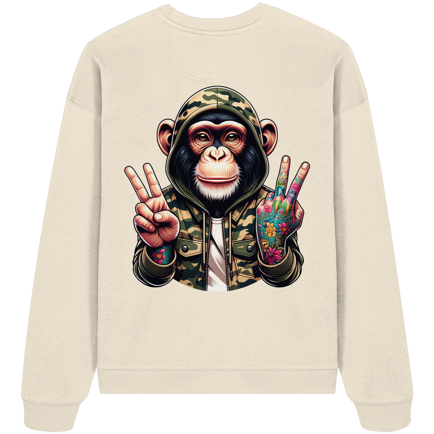 Jungle Ink Monkey - Organic Oversized Sweatshirt