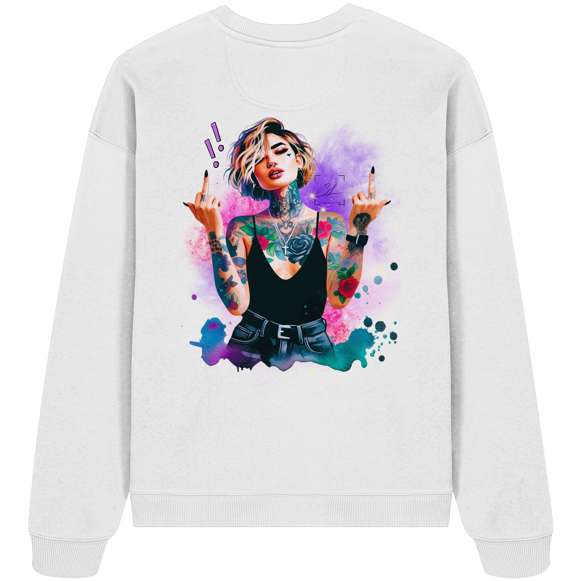 Rebel Rose - Sweat-shirt oversize bio