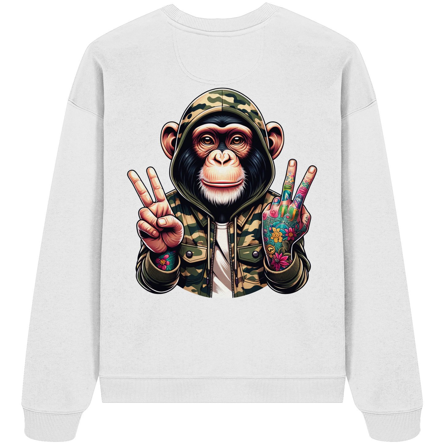 Jungle Ink Monkey - Organic Oversized Sweatshirt