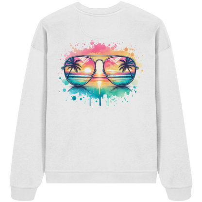 Tropical Sunset Glasses - Organic Oversize Sweatshirt