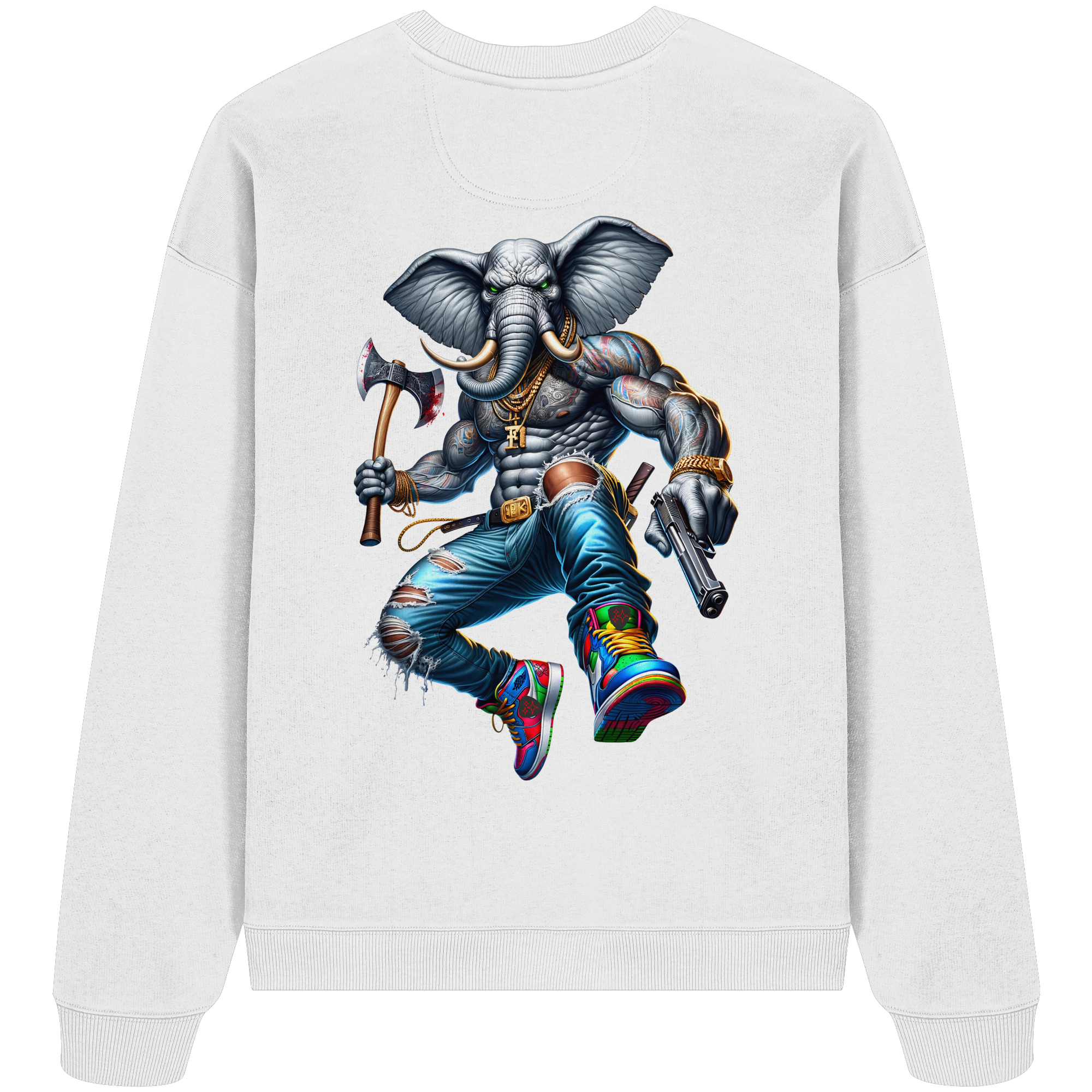 Elephant Warrior - Organic Oversize Sweatshirt