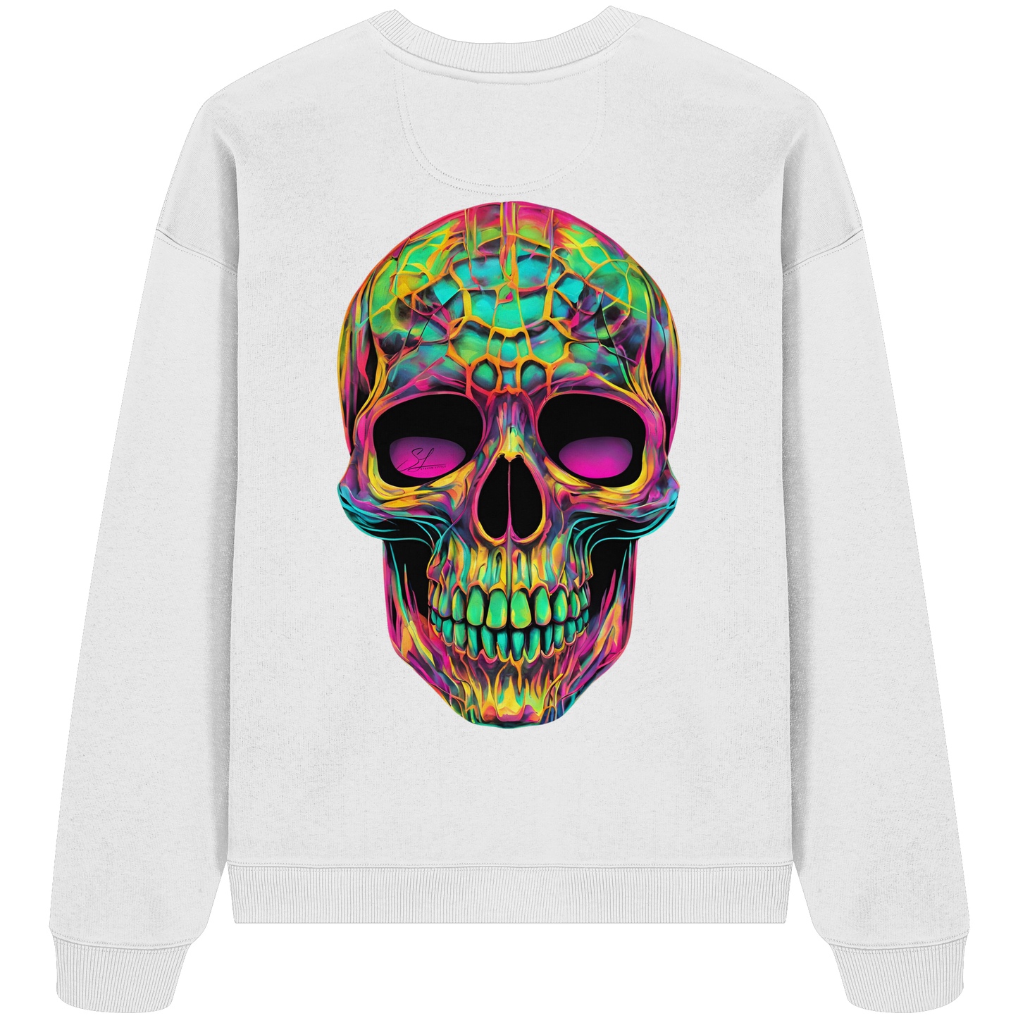 Psychedelic Skull - Organic Oversized Sweatshirt