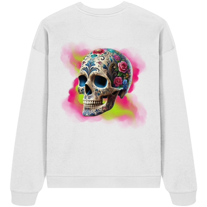 Floral Skull - Organic Oversized Sweatshirt