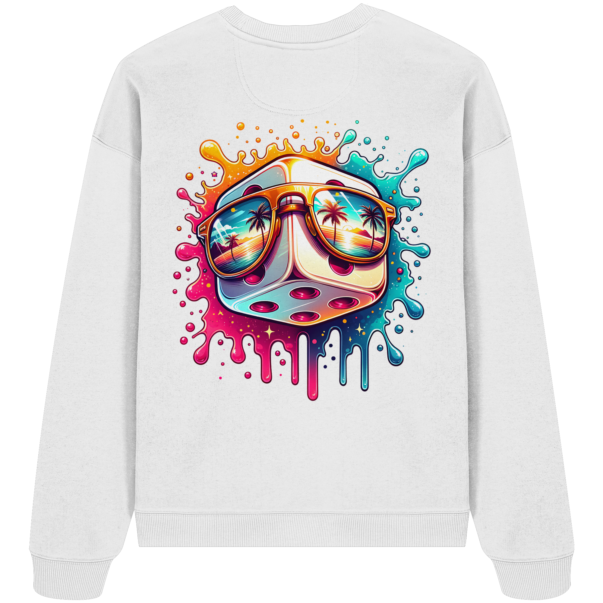 Sunset Vibes Dice - Organic Oversize Sweatshirt