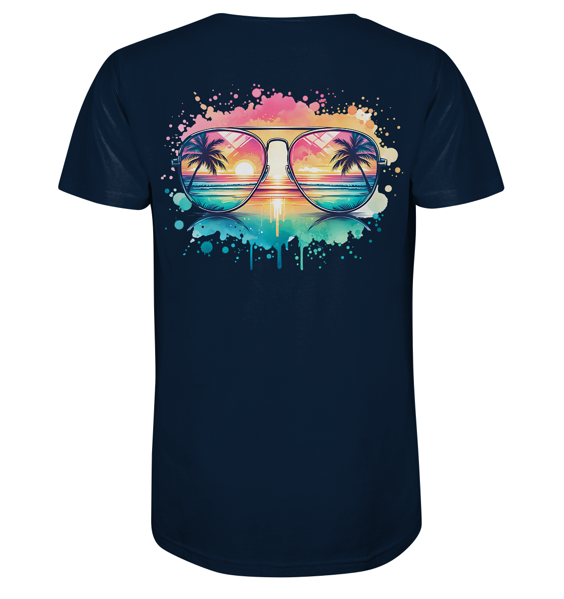 Tropical Sunset Glasses - Organic Shirt