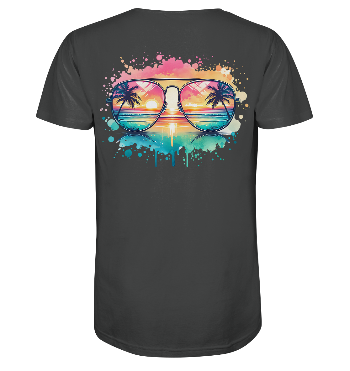 Tropical Sunset Glasses - Organic Shirt