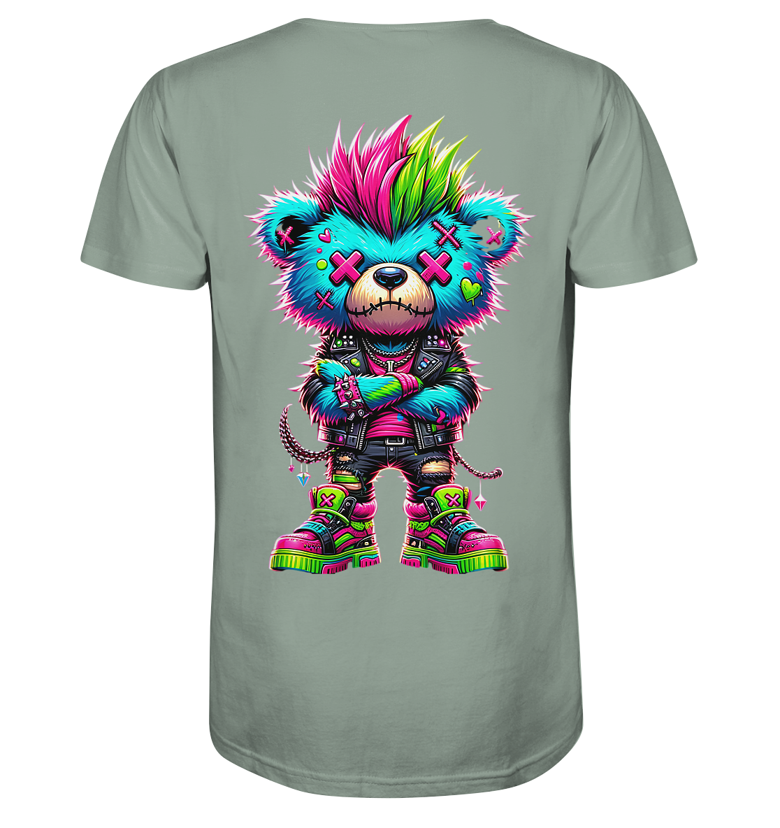 Punk Neon Teddy - Organic Shirt