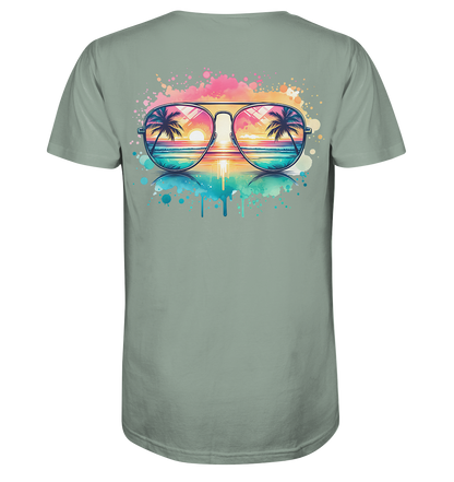 Tropical Sunset Glasses - Organic Shirt