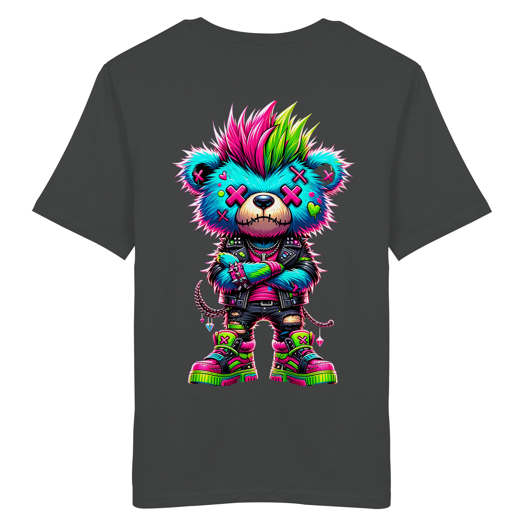 Punk Neon Teddy - Organic Shirt
