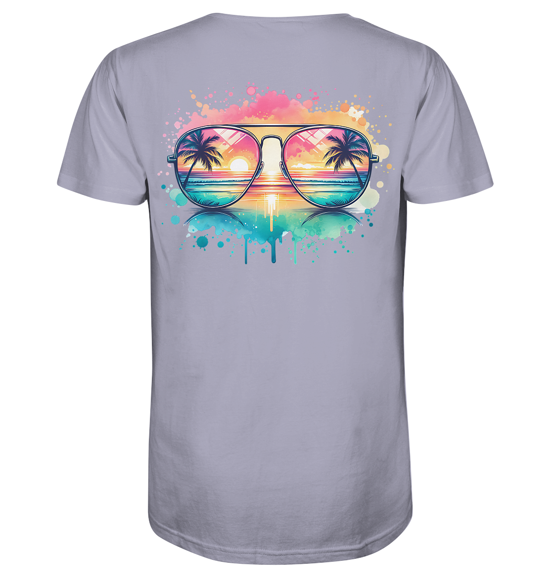 Tropical Sunset Glasses - Organic Shirt