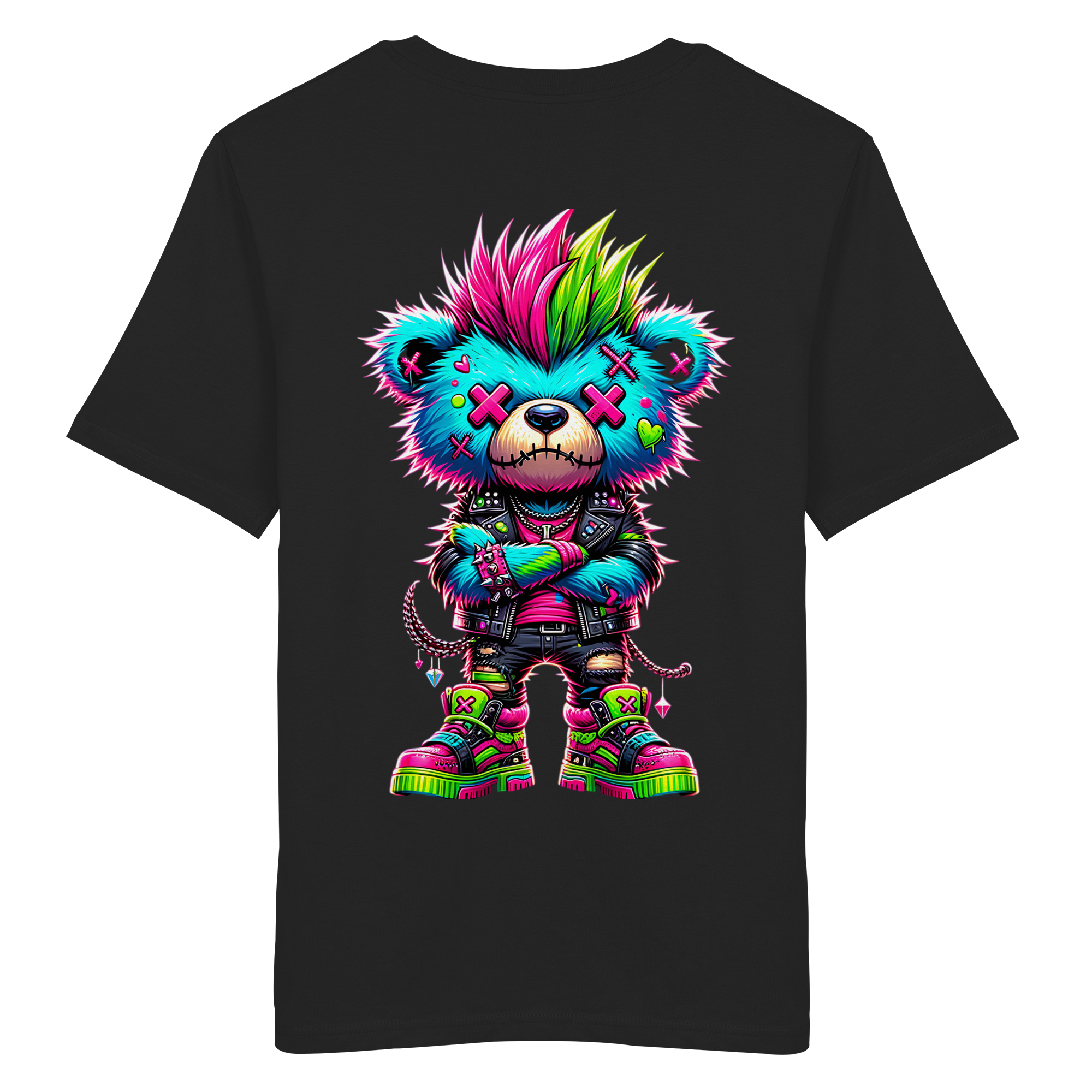 Punk Neon Teddy - Organic Shirt