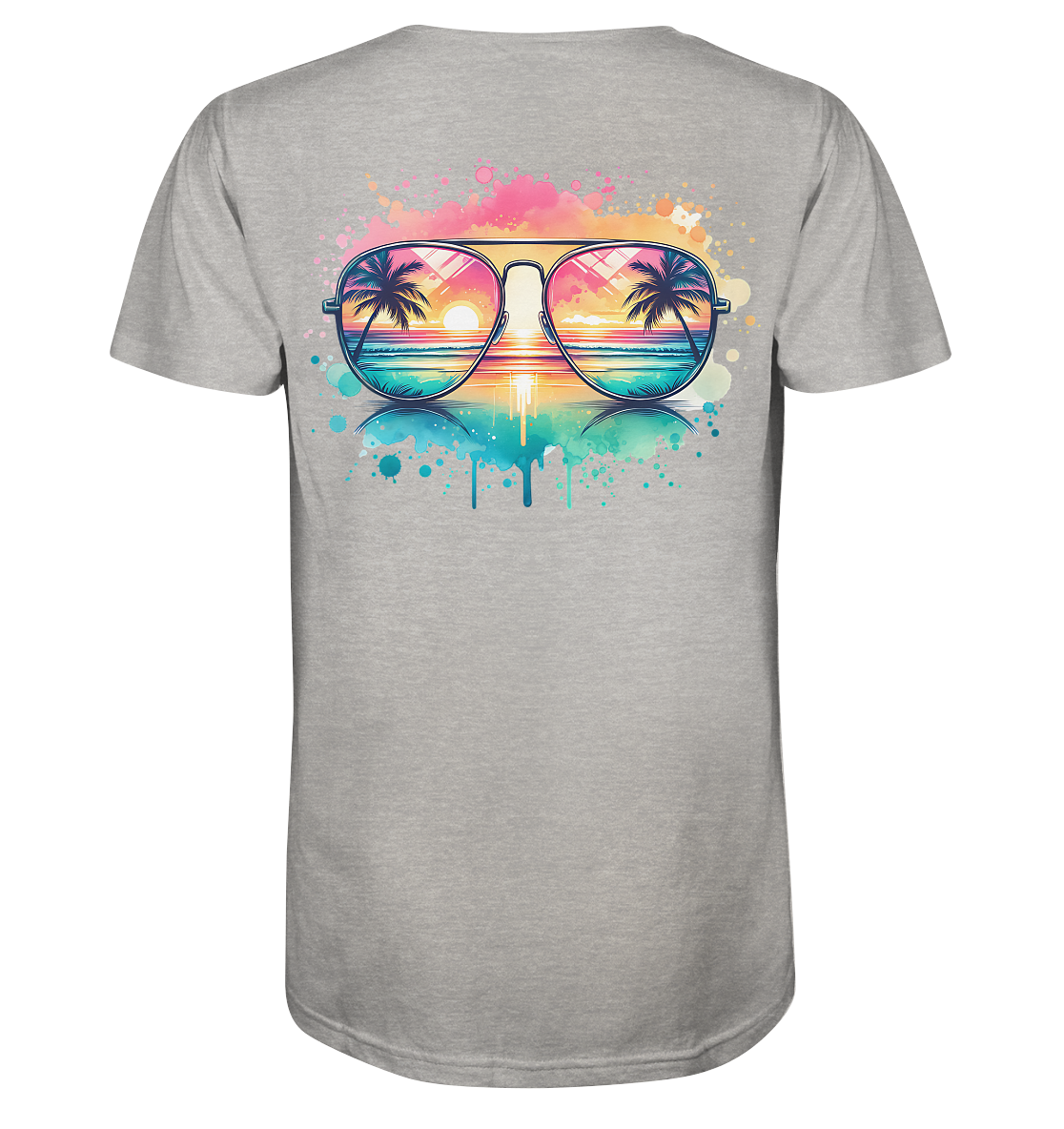 Tropical Sunset Glasses - Organic Shirt