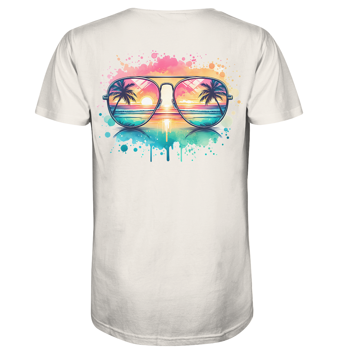 Tropical Sunset Glasses - Organic Shirt