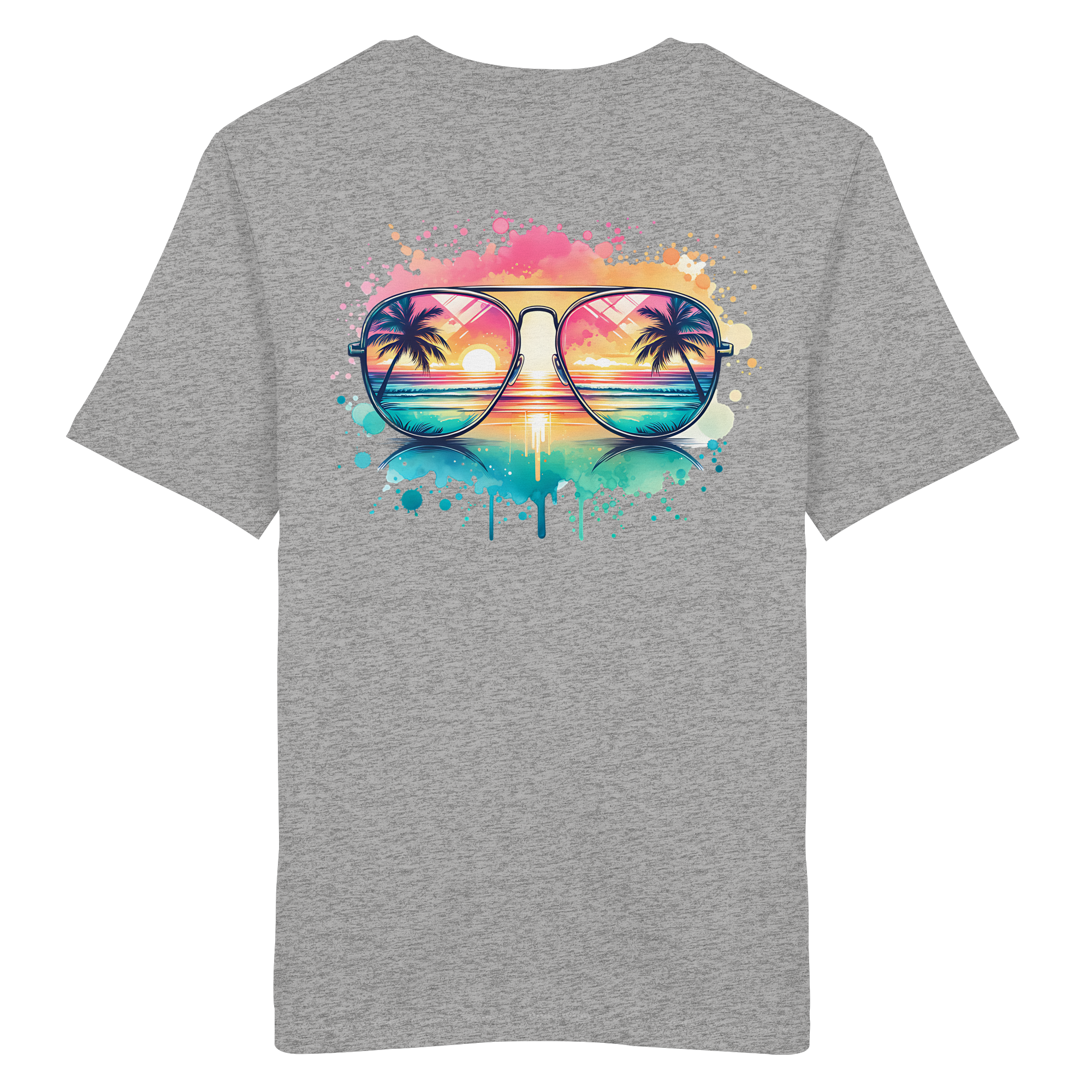Tropical Sunset Glasses - Organic Shirt