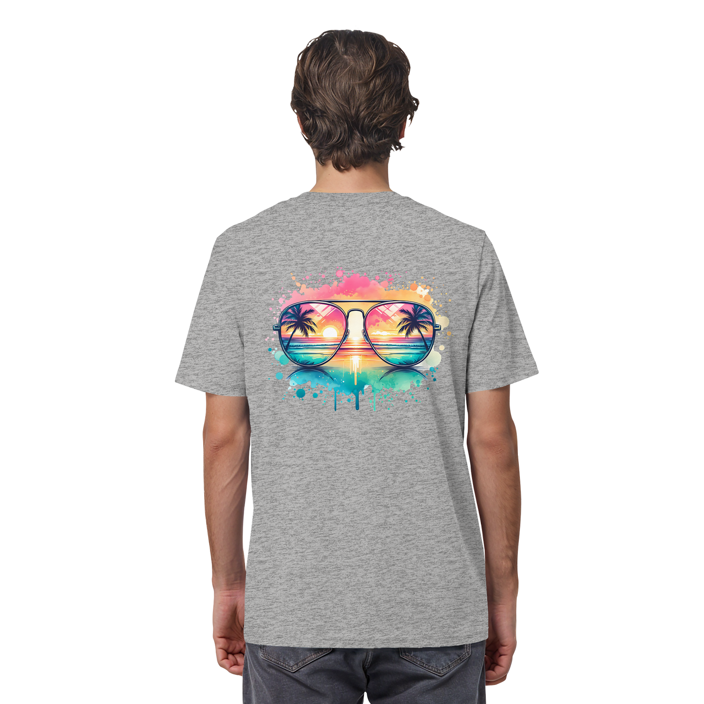 Tropical Sunset Glasses - Organic Shirt