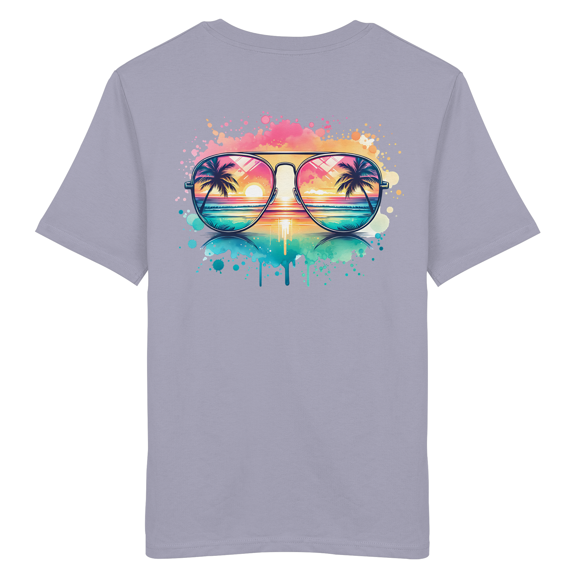 Tropical Sunset Glasses - Organic Shirt