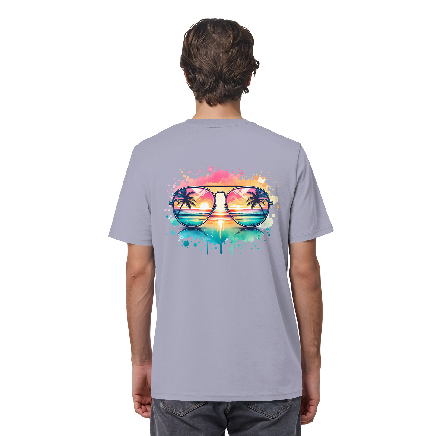 Tropical Sunset Glasses - Organic Shirt