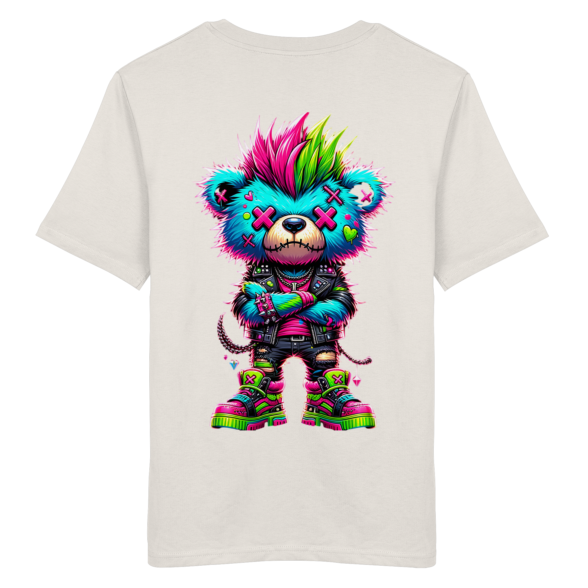 Punk Neon Teddy - Organic Shirt