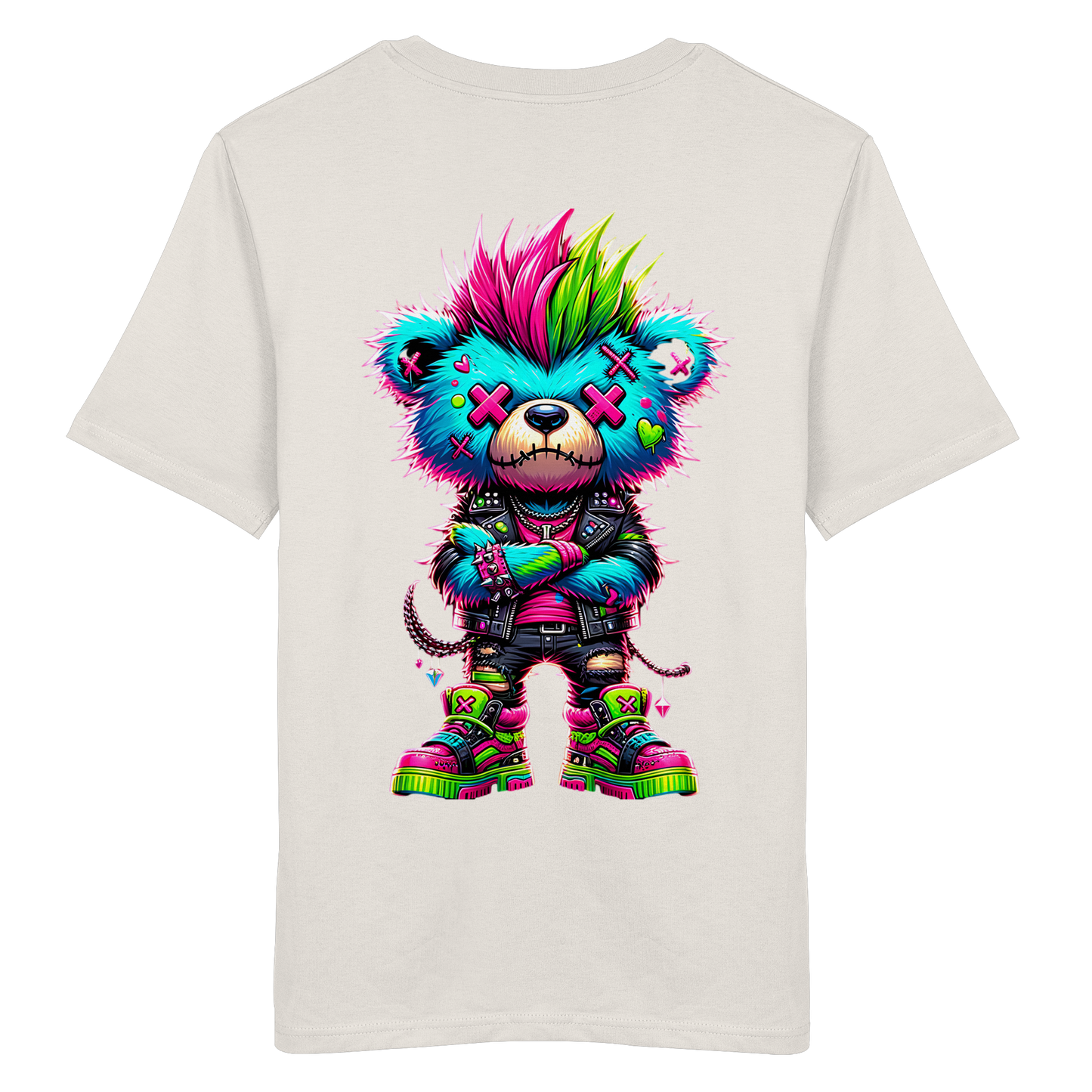 Punk Neon Teddy - Organic Shirt