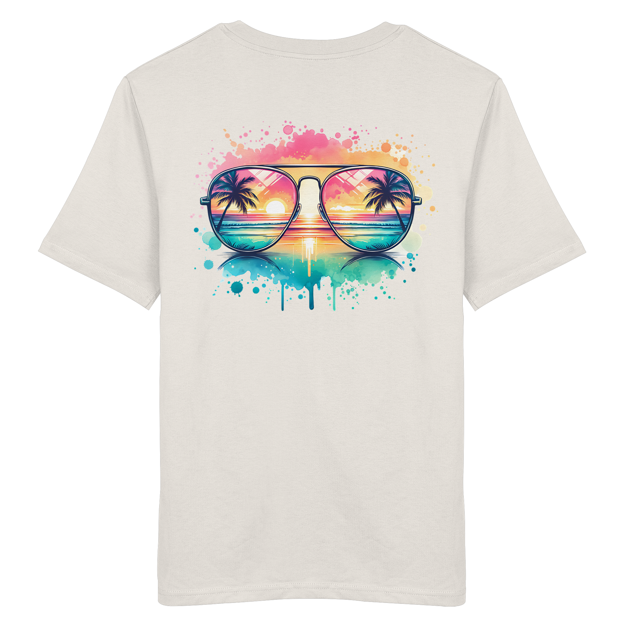 Tropical Sunset Glasses - Organic Shirt
