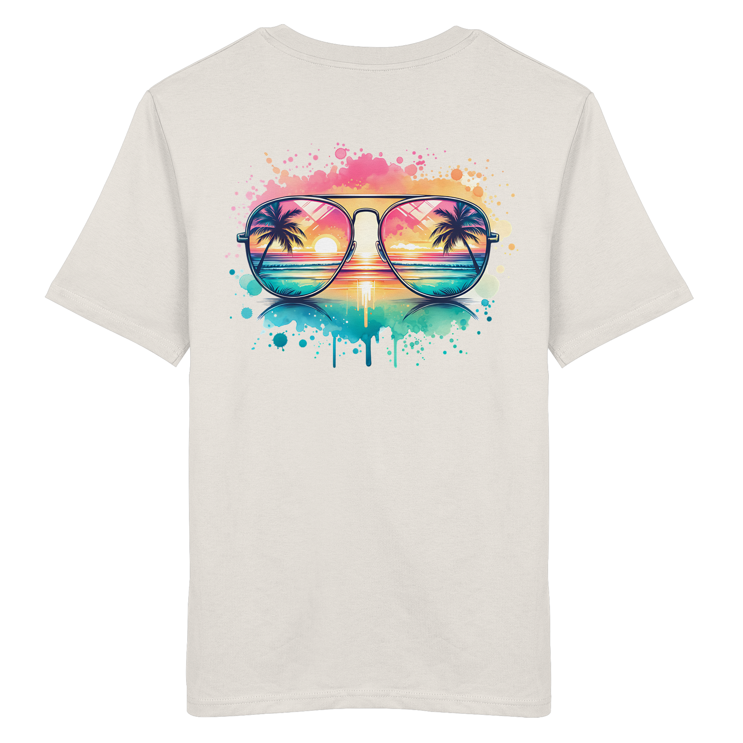 Tropical Sunset Glasses - Organic Shirt