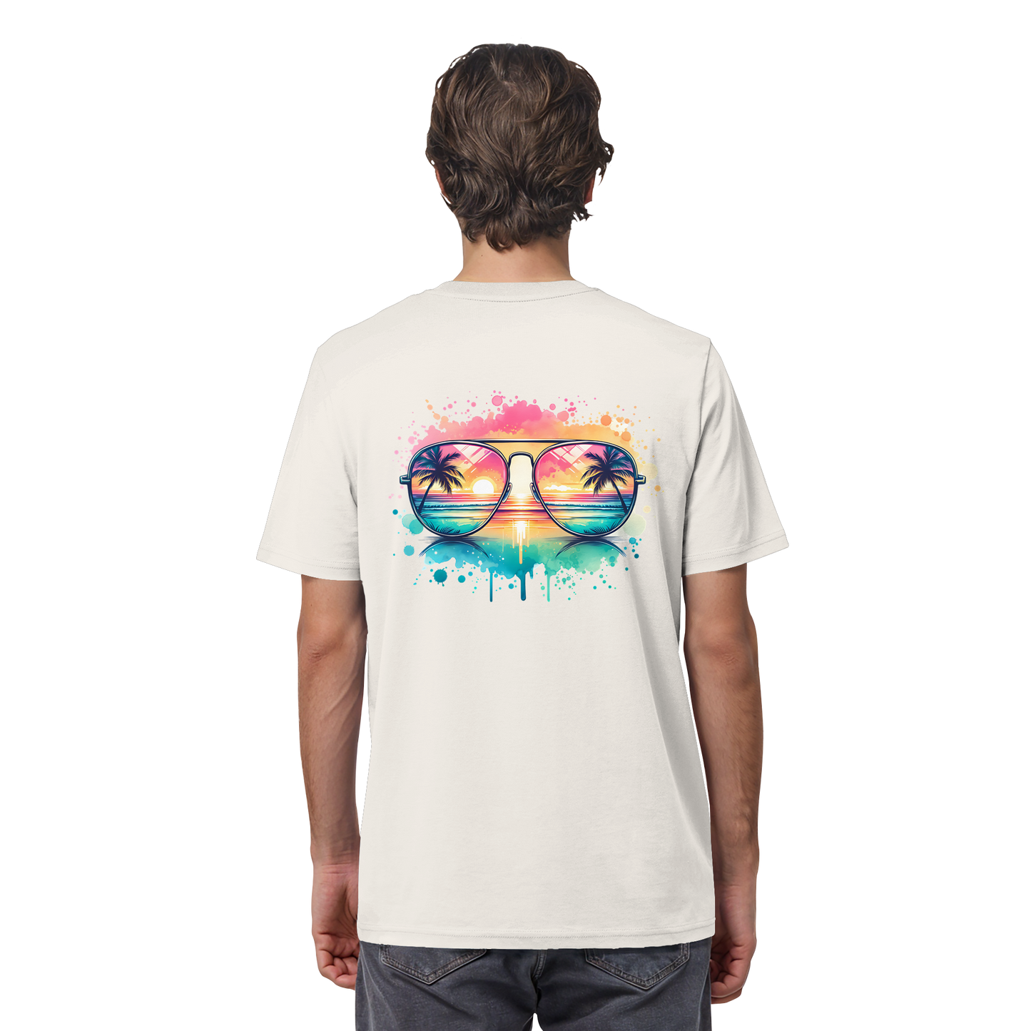 Tropical Sunset Glasses - Organic Shirt