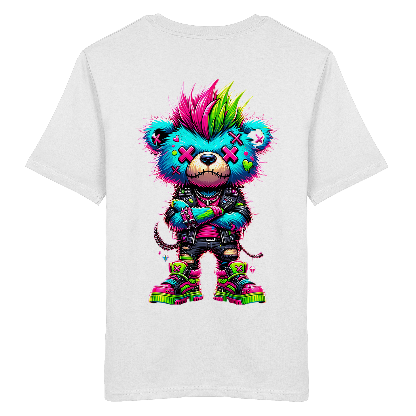 Punk Neon Teddy - Organic Shirt