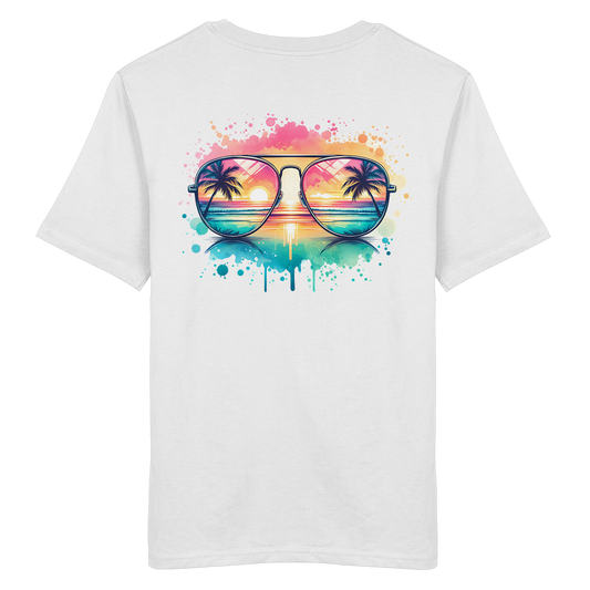 Tropical Sunset Glasses - Organic Shirt