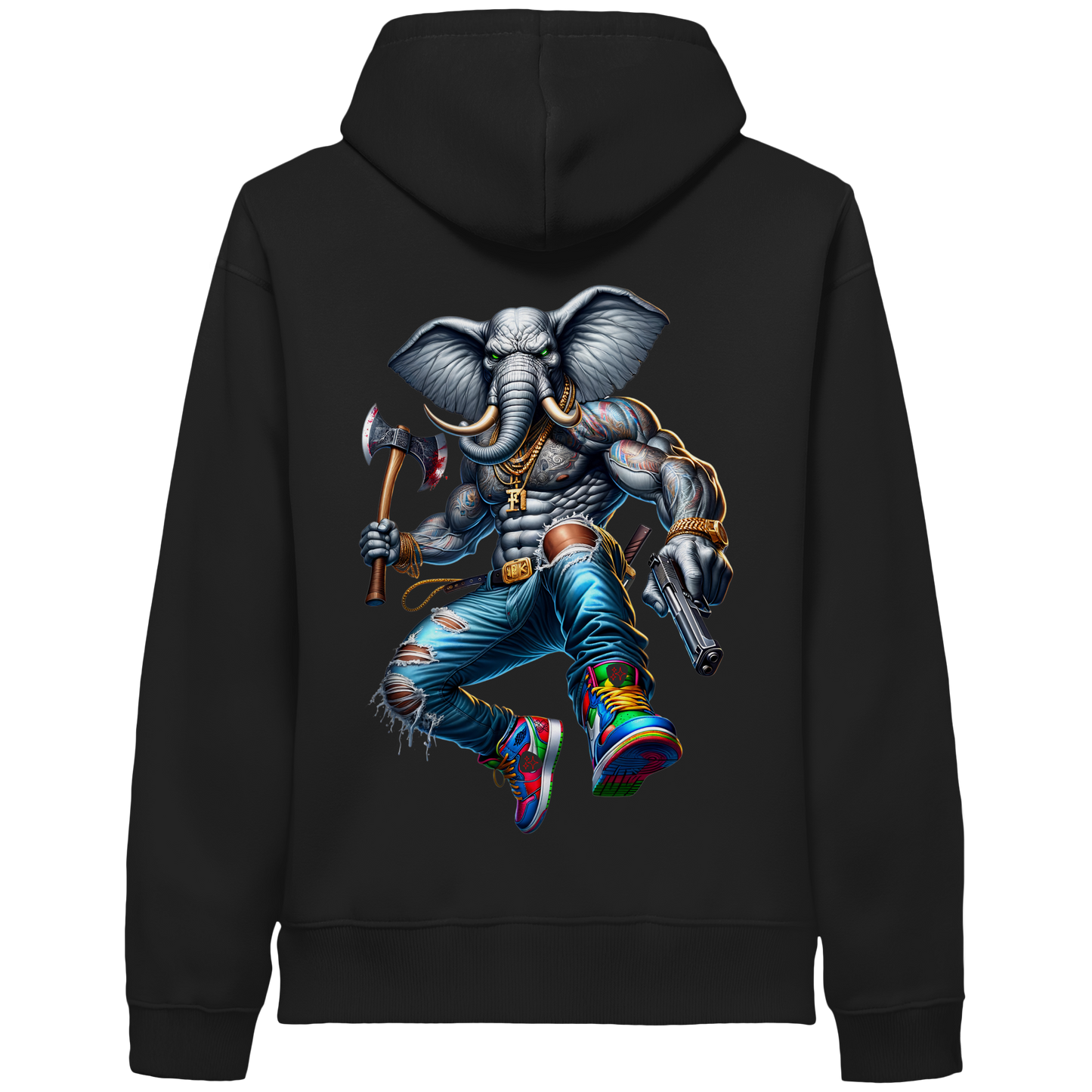 Street King Elefant - Organic Hoodie