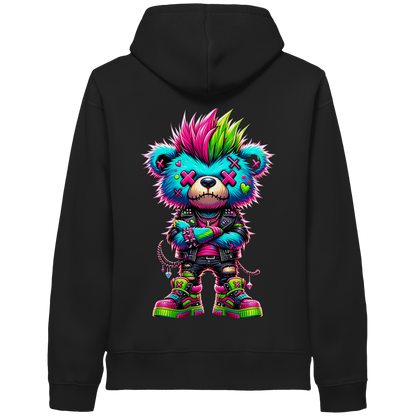 Punk Neon Teddy - Organic Hoodie