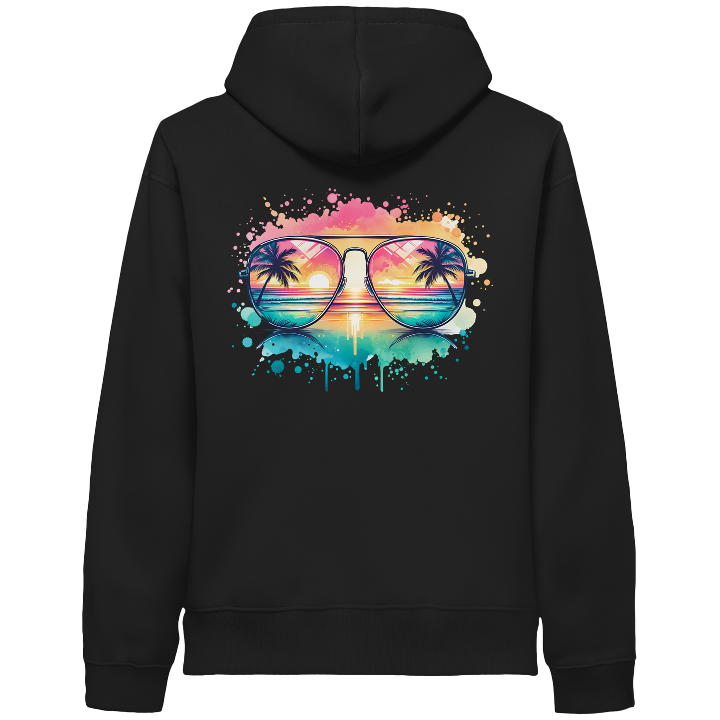 Tropical Sunset Glasses - Organic Hoodie