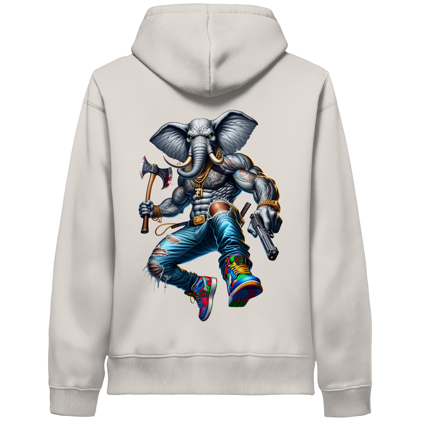 Street King Elefant - Organic Hoodie