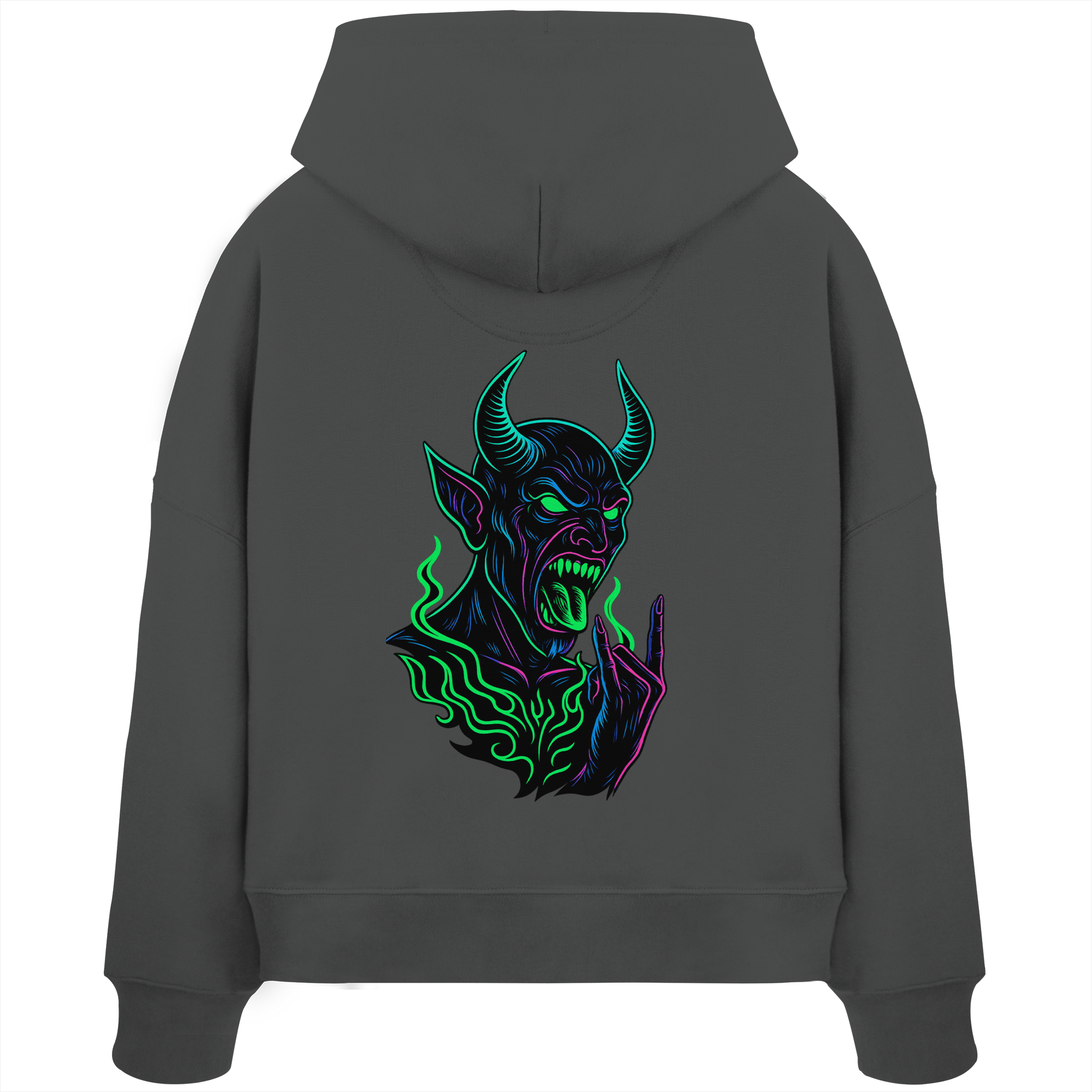 Neon Hellfire - Womens Organic Boxcut Hoodie