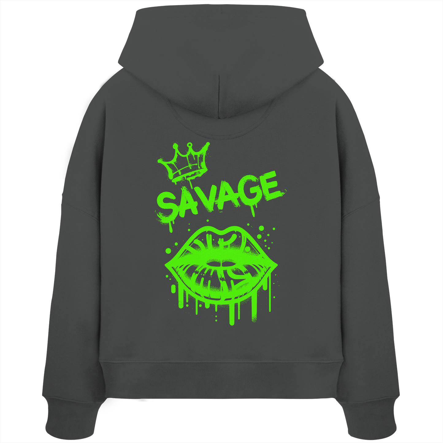 Kiss of Attitude - Womens Organic Boxcut Hoodie